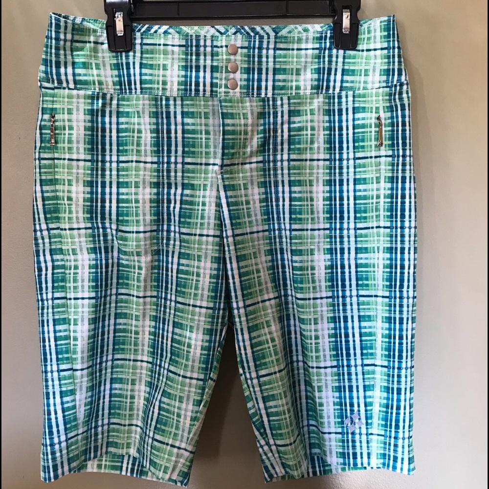 Jofit Blue and green plaid Golf Shorts